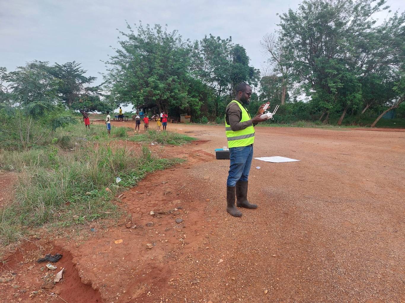 Survey team on a project site
