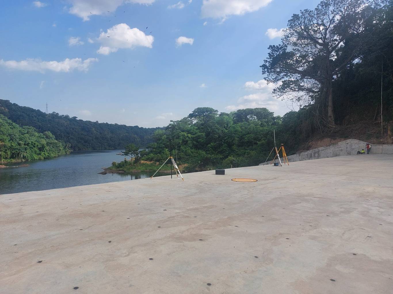 Surveying landscape in Ghana