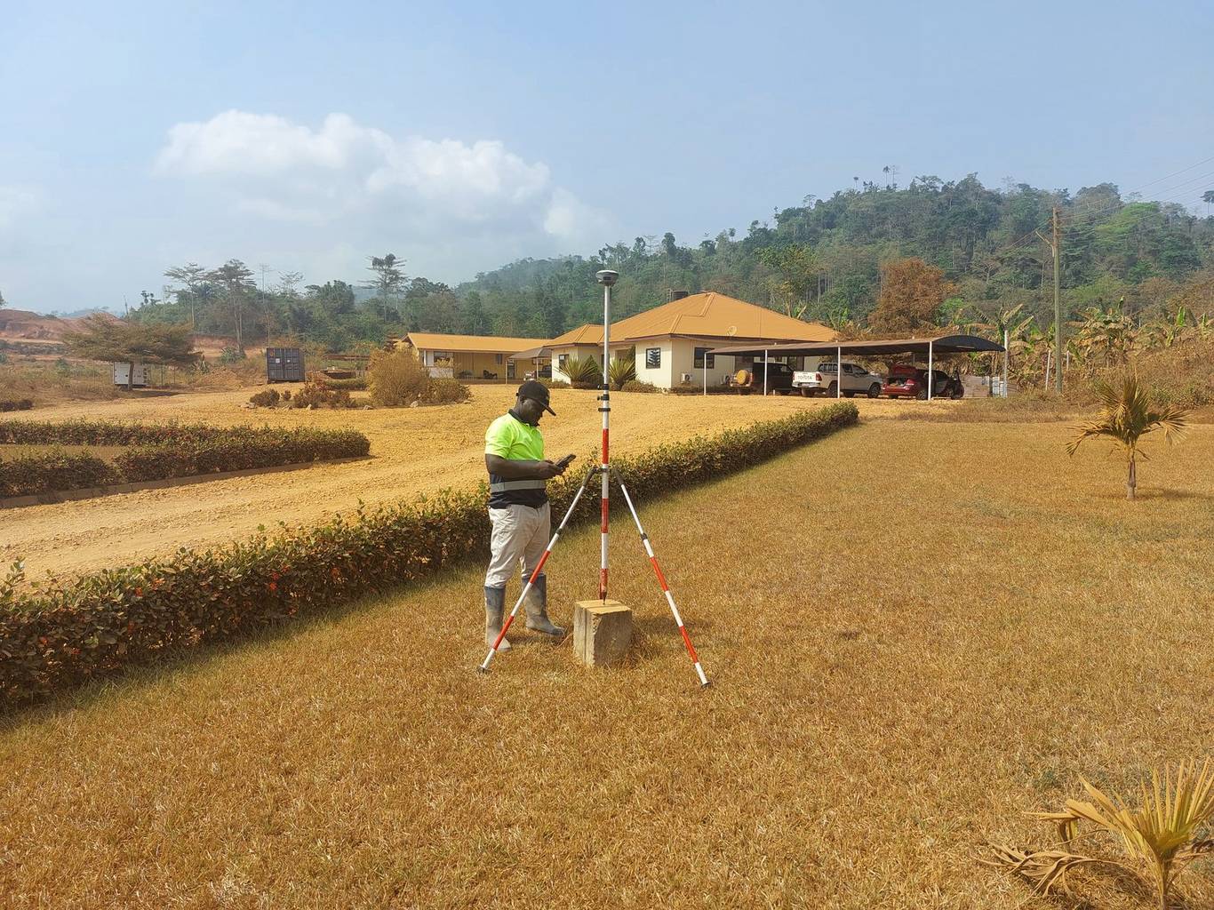 Topographic survey in the field