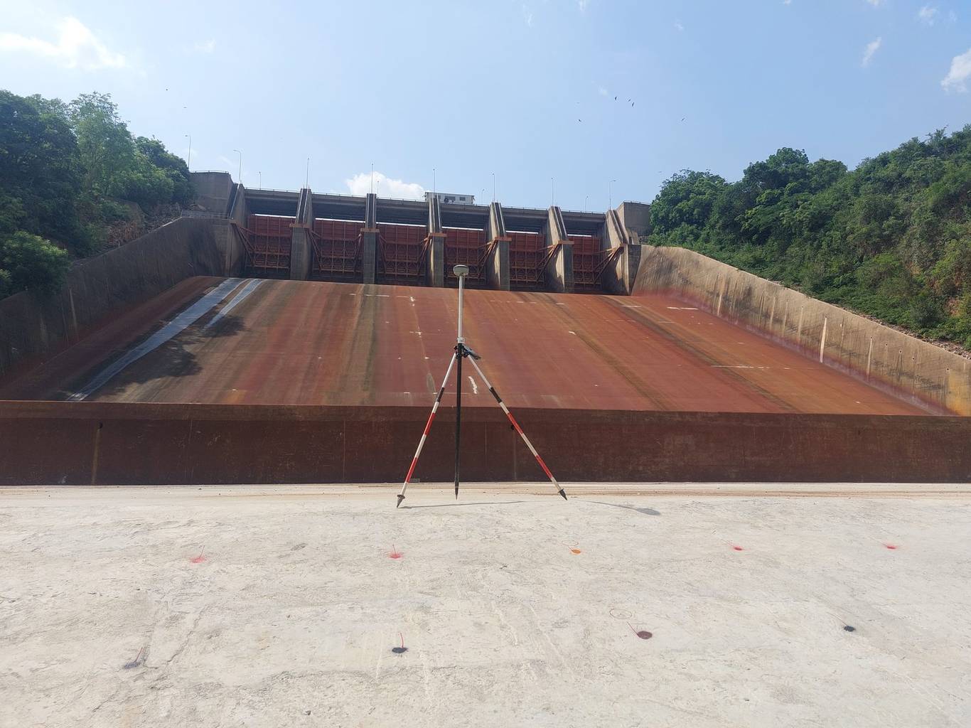 Setting-out works for construction